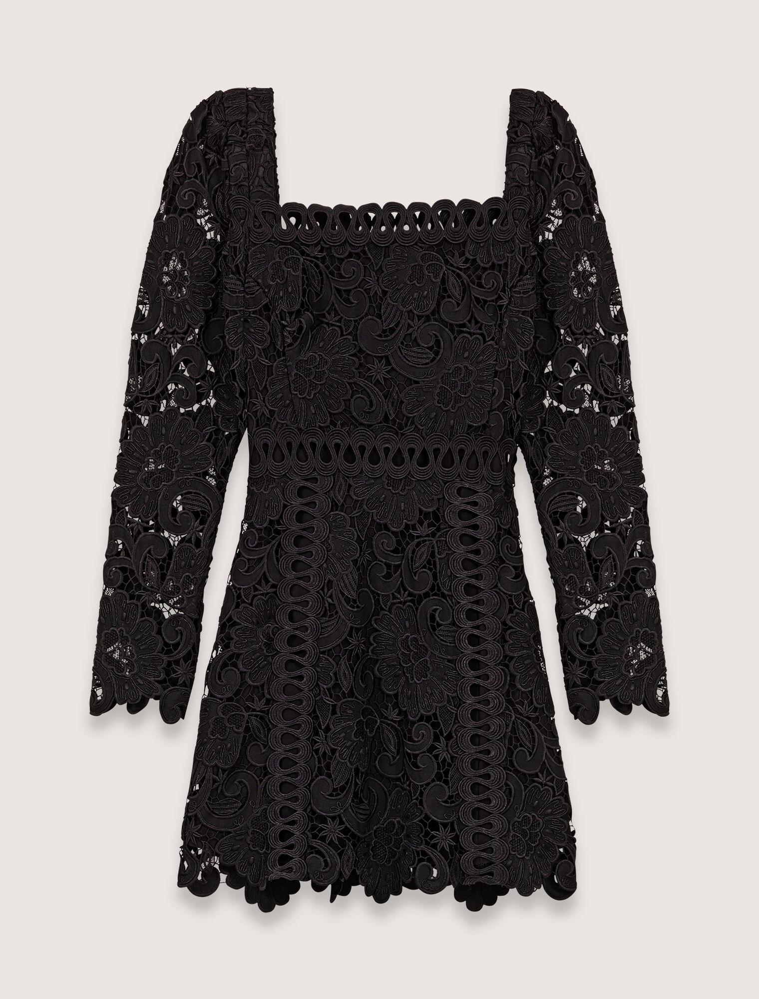 Robe courte en guipure