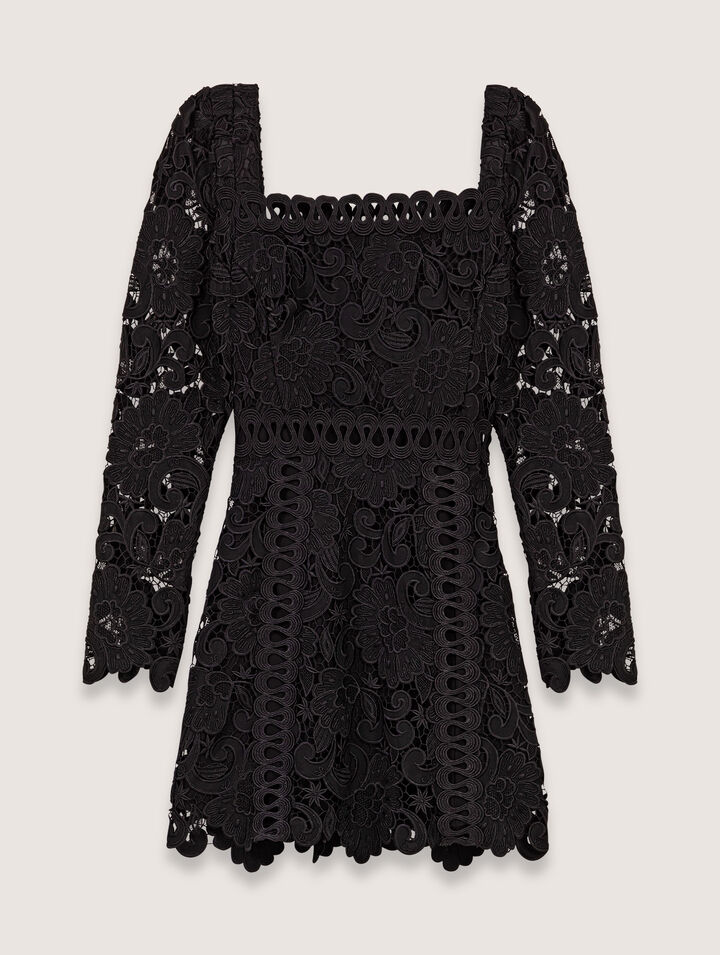 Robe courte en guipure