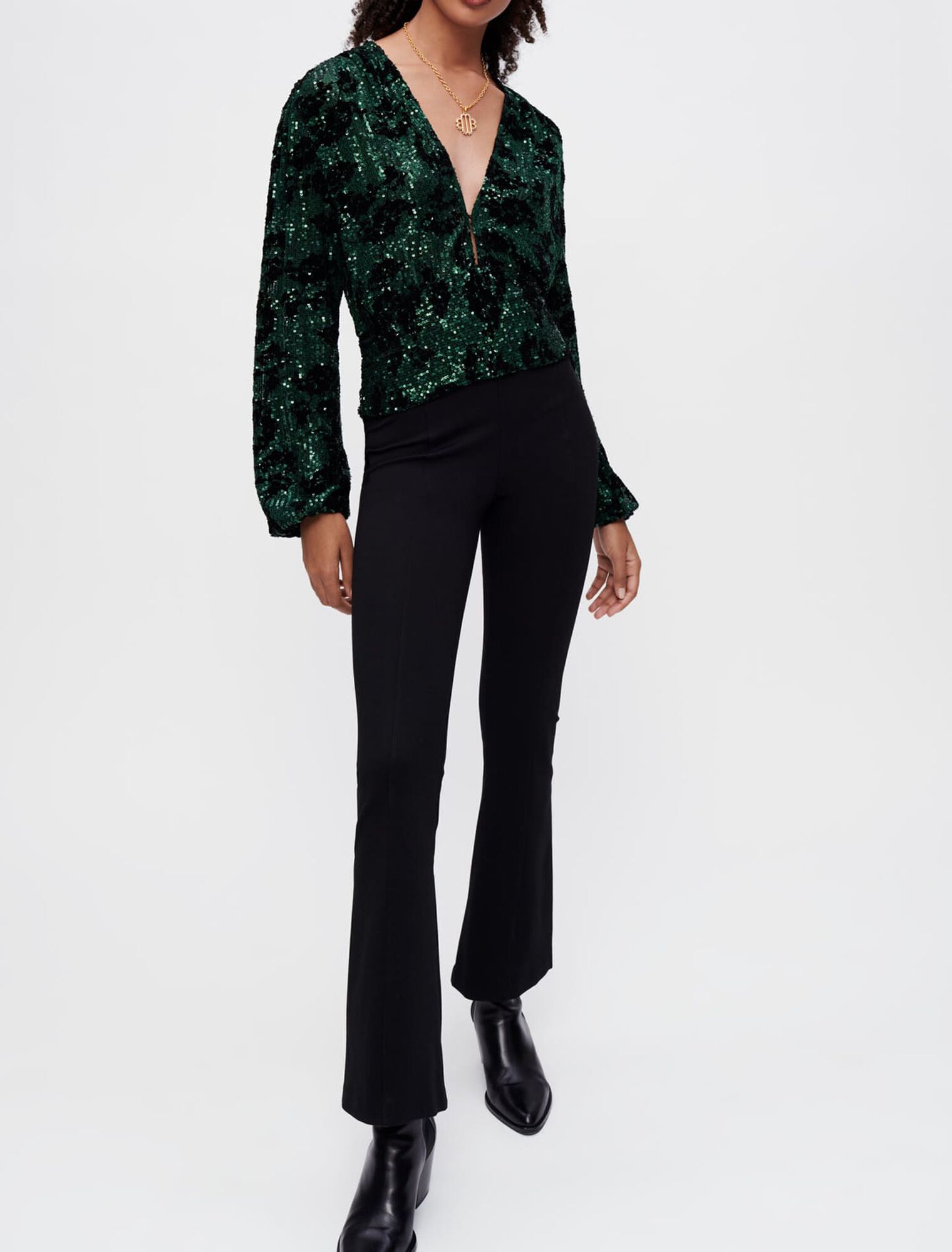 Top entièrement brodé de sequins
