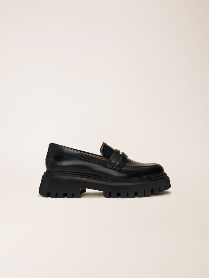 Mocassins en cuir à plateforme
