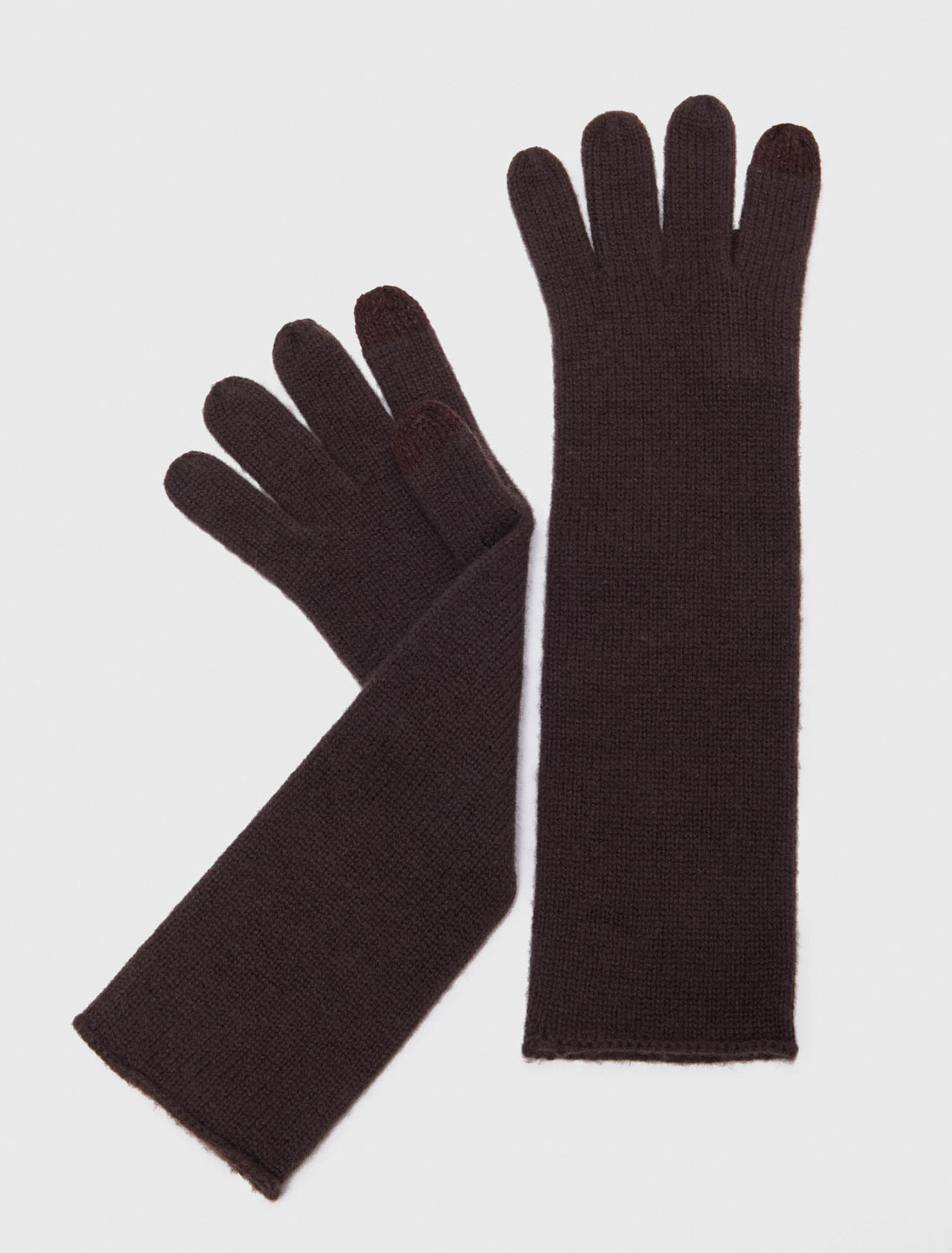 Gants longs en laine et cachemire