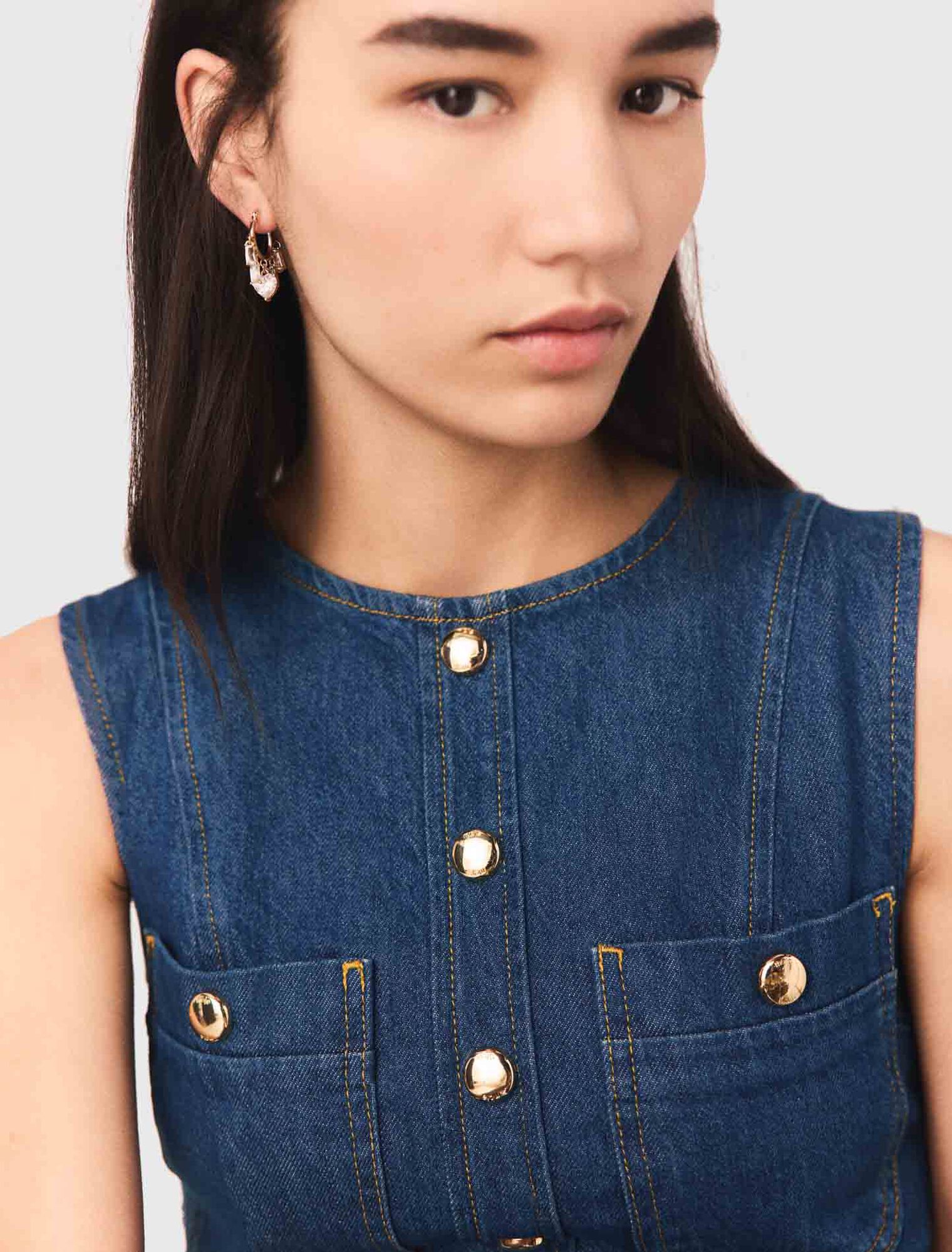 Cr&eacute;oles dor&eacute;es &agrave; bijoux strass&eacute;s