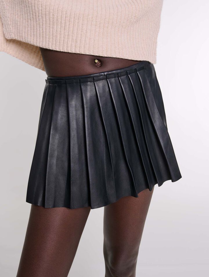 Short trompe l'œil en cuir