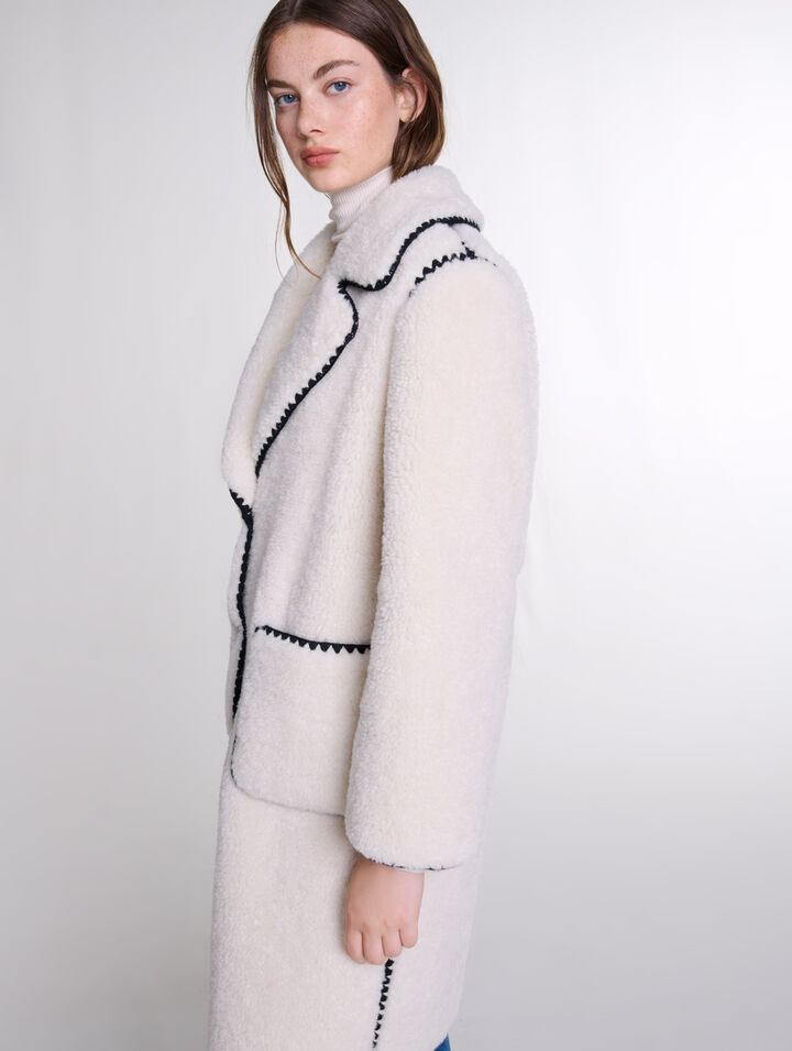 Manteau mi-long molletoné