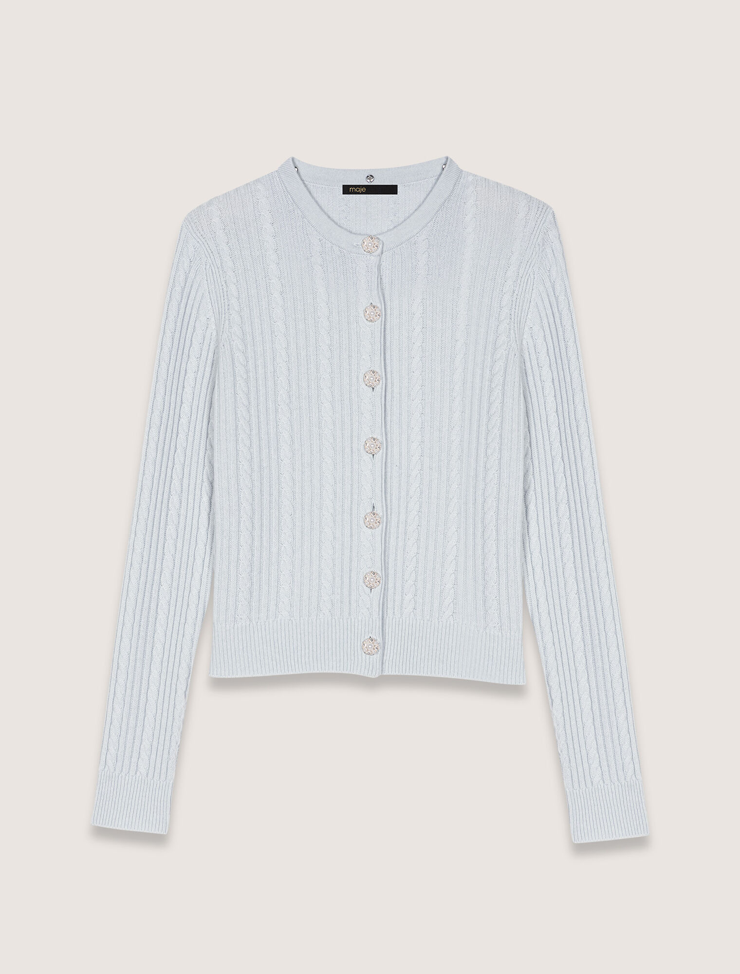 Cardigan à col bijoux amovible