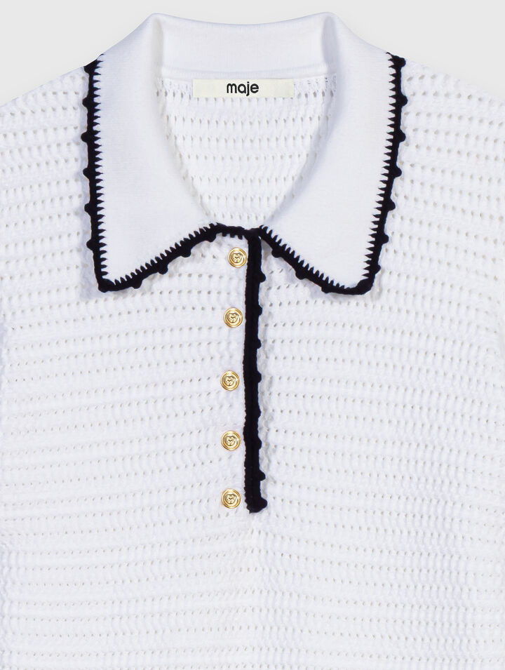 Robe polo en maille avec crochet