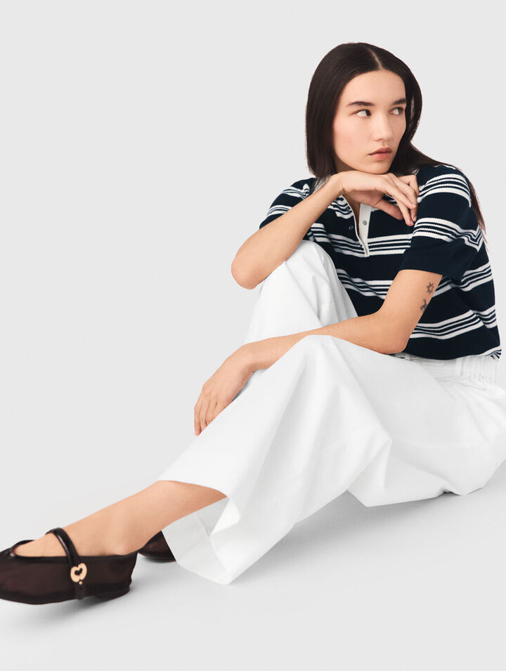 Pantalon large en coton