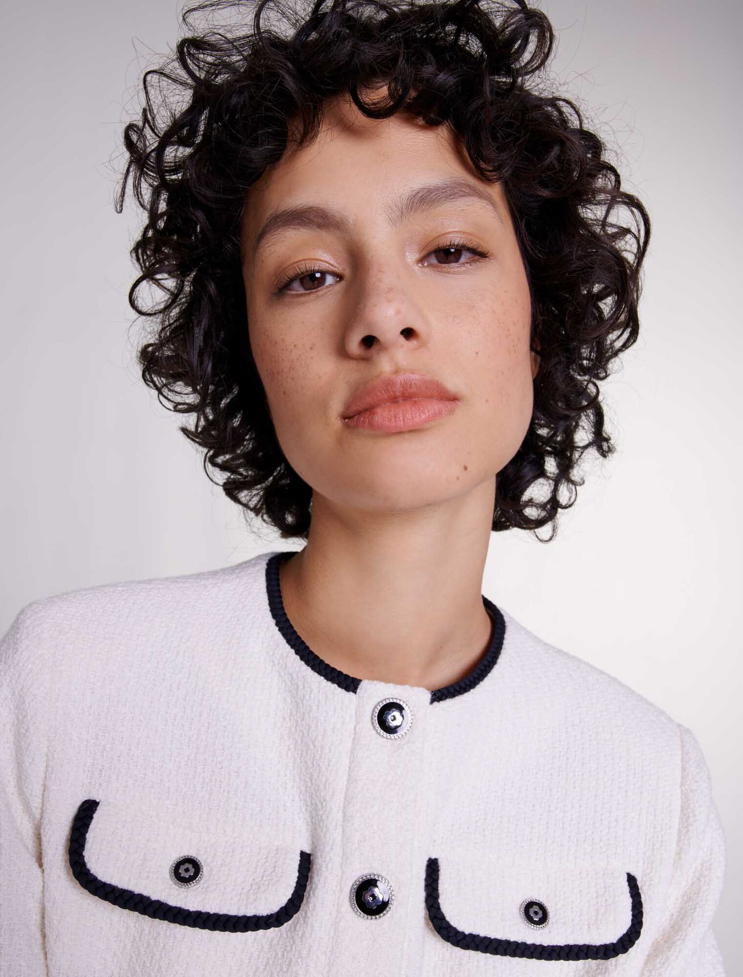 Blouson ajusté en tweed