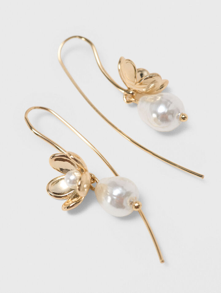 Boucles d&rsquo;oreilles fines &agrave; fleur