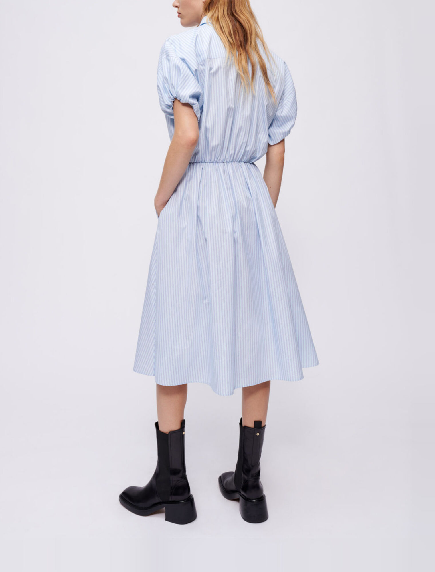 Robe chemise à rayures