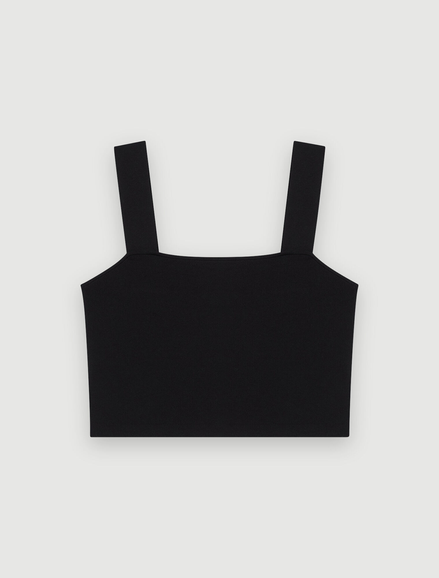 Crop top en maille &agrave; bretelles