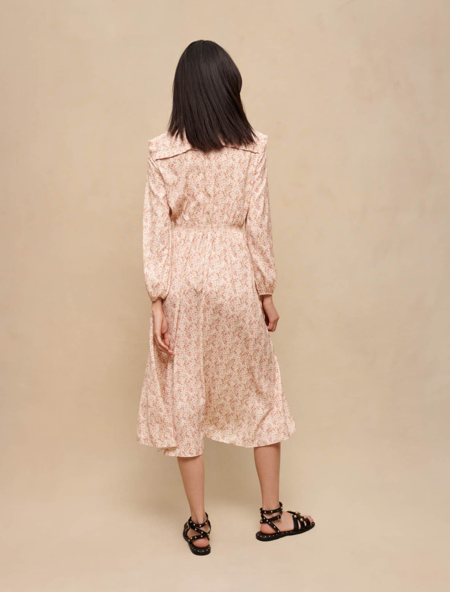Robe longue à volants