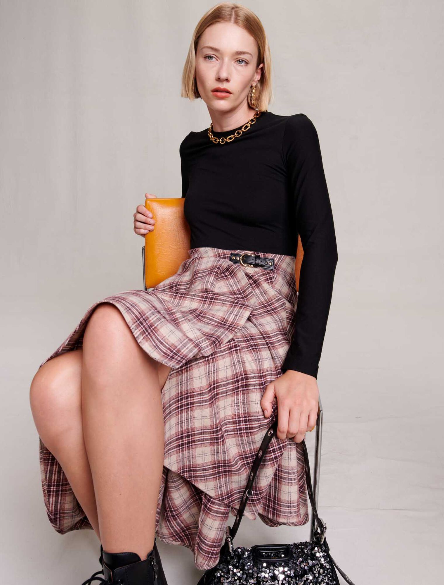 Robe asymétrique flanelle