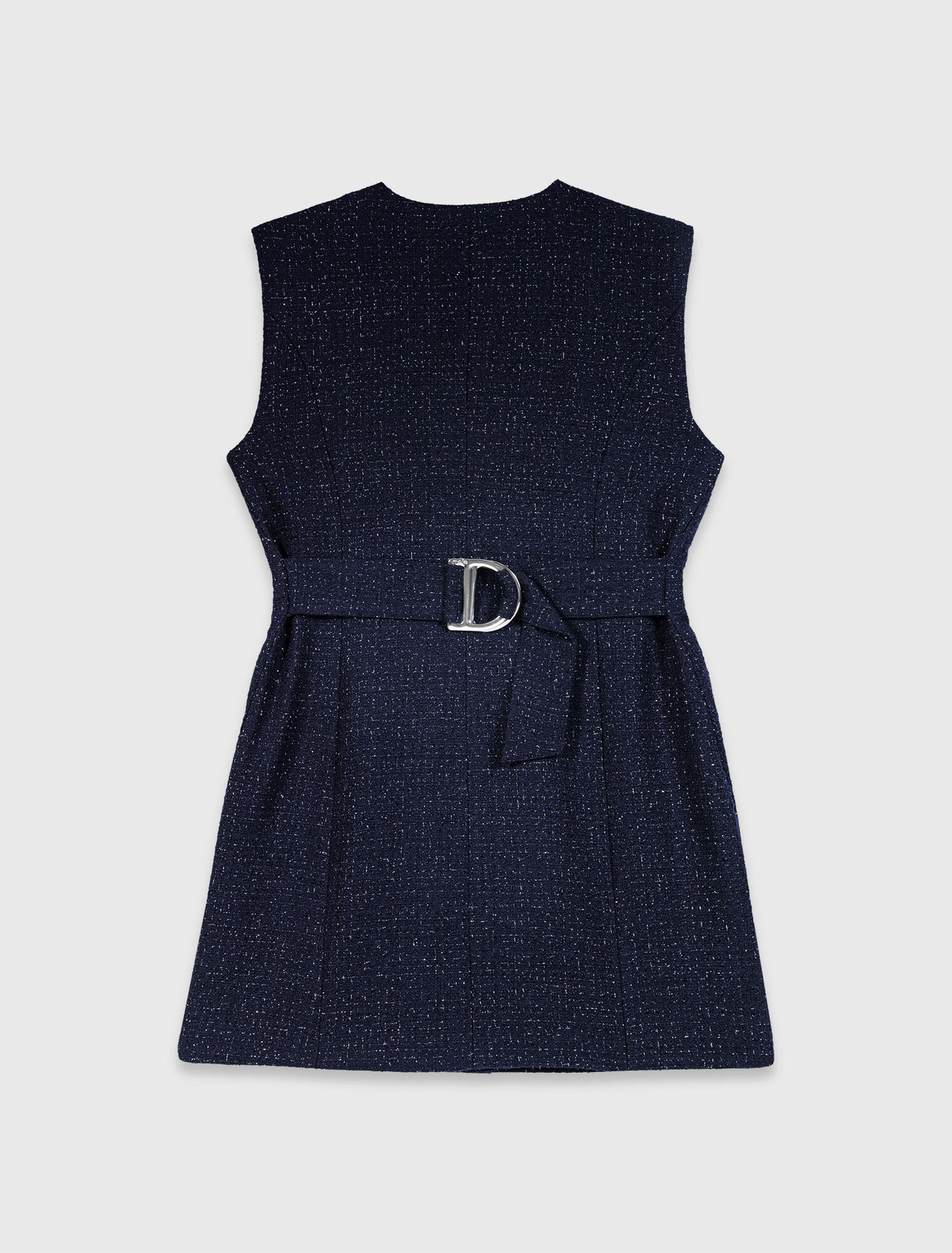 Robe courte en tweed avec fil lurex