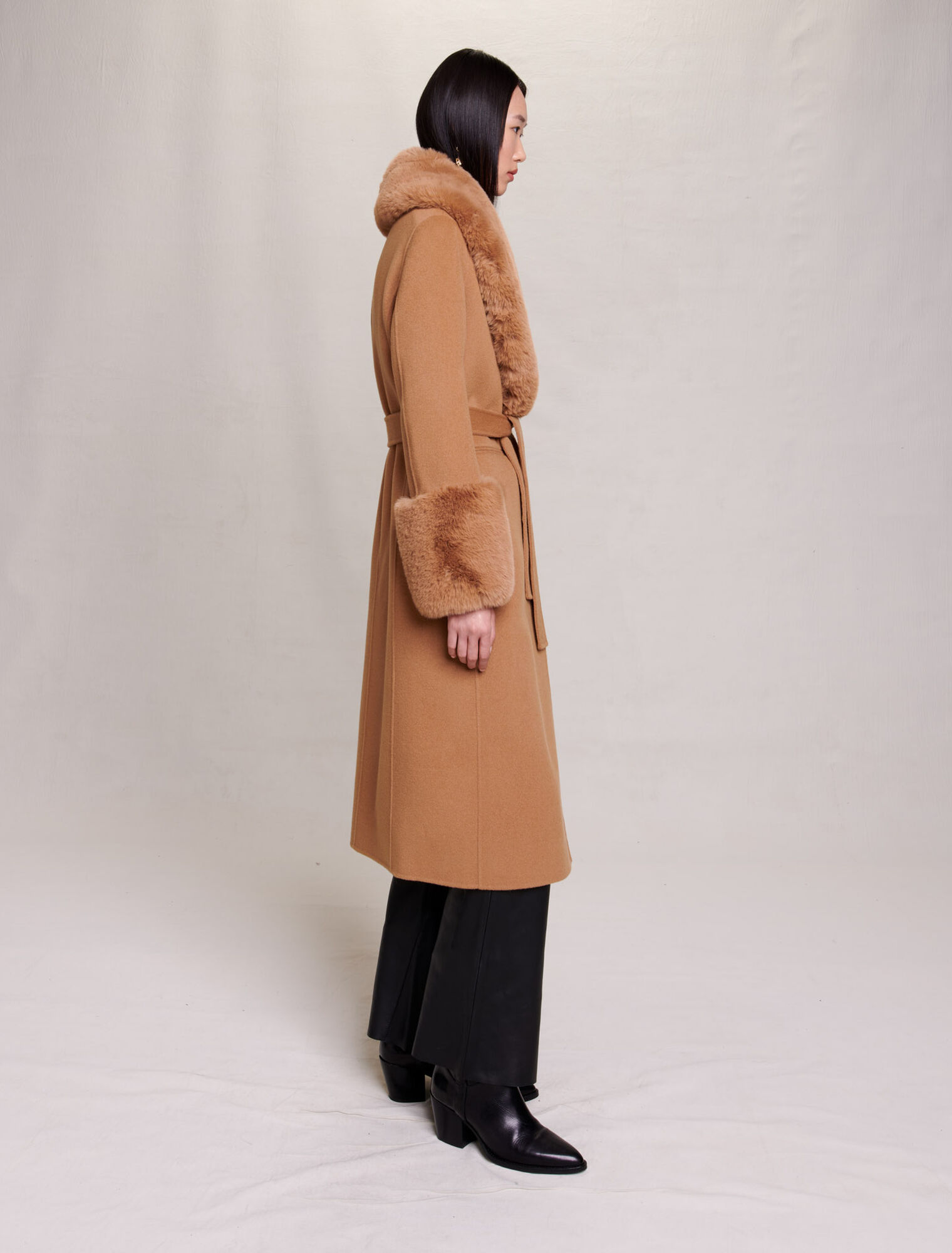 Manteau long en laine