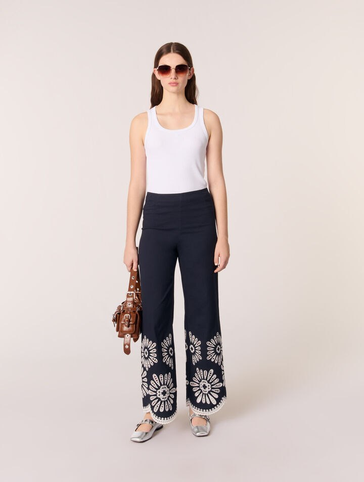 Pantalon avec détails crochet