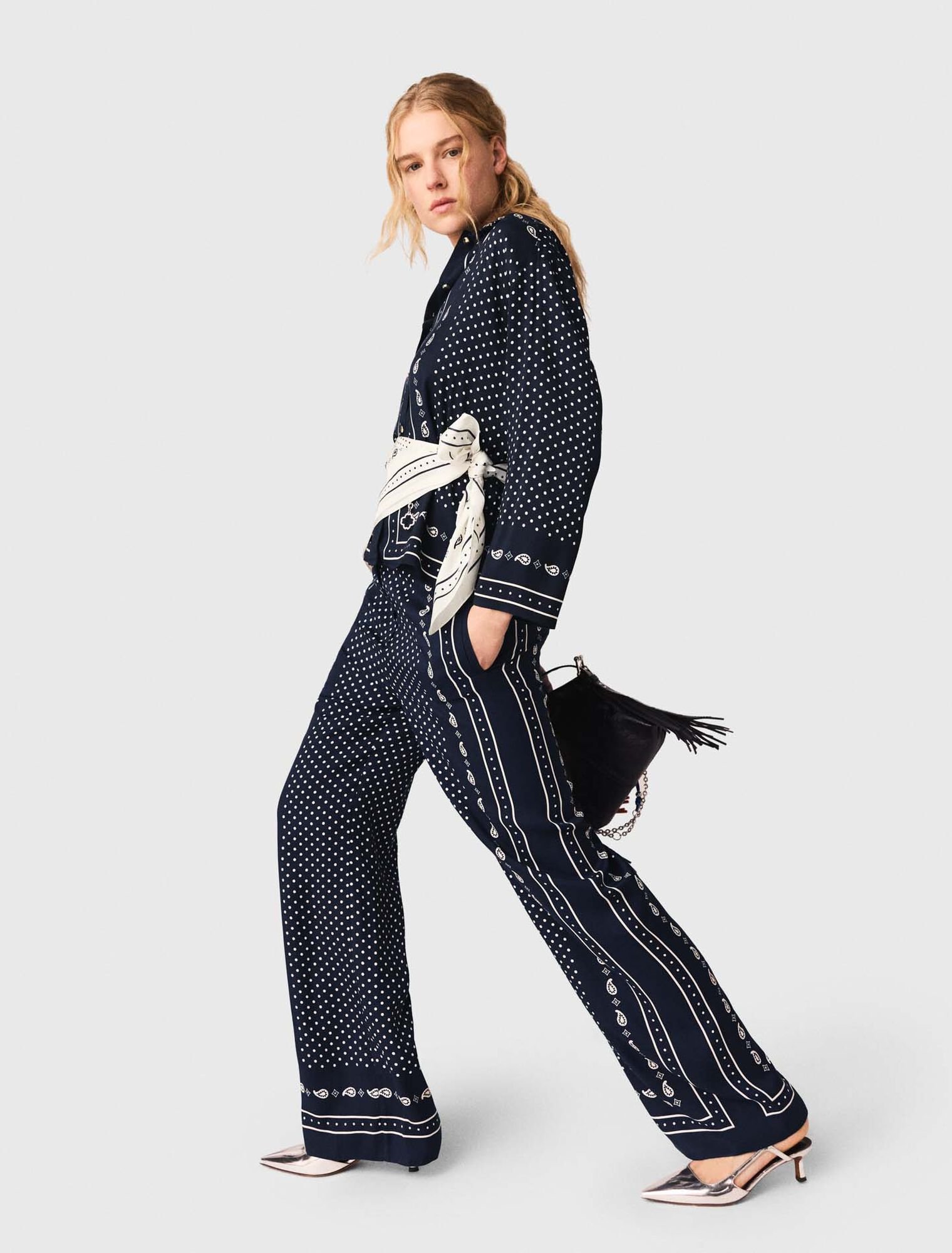 Pantalon fluide imprim&eacute;