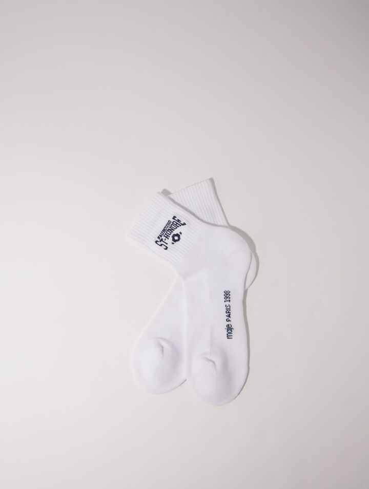 Chaussettes brodées Saint Honoré