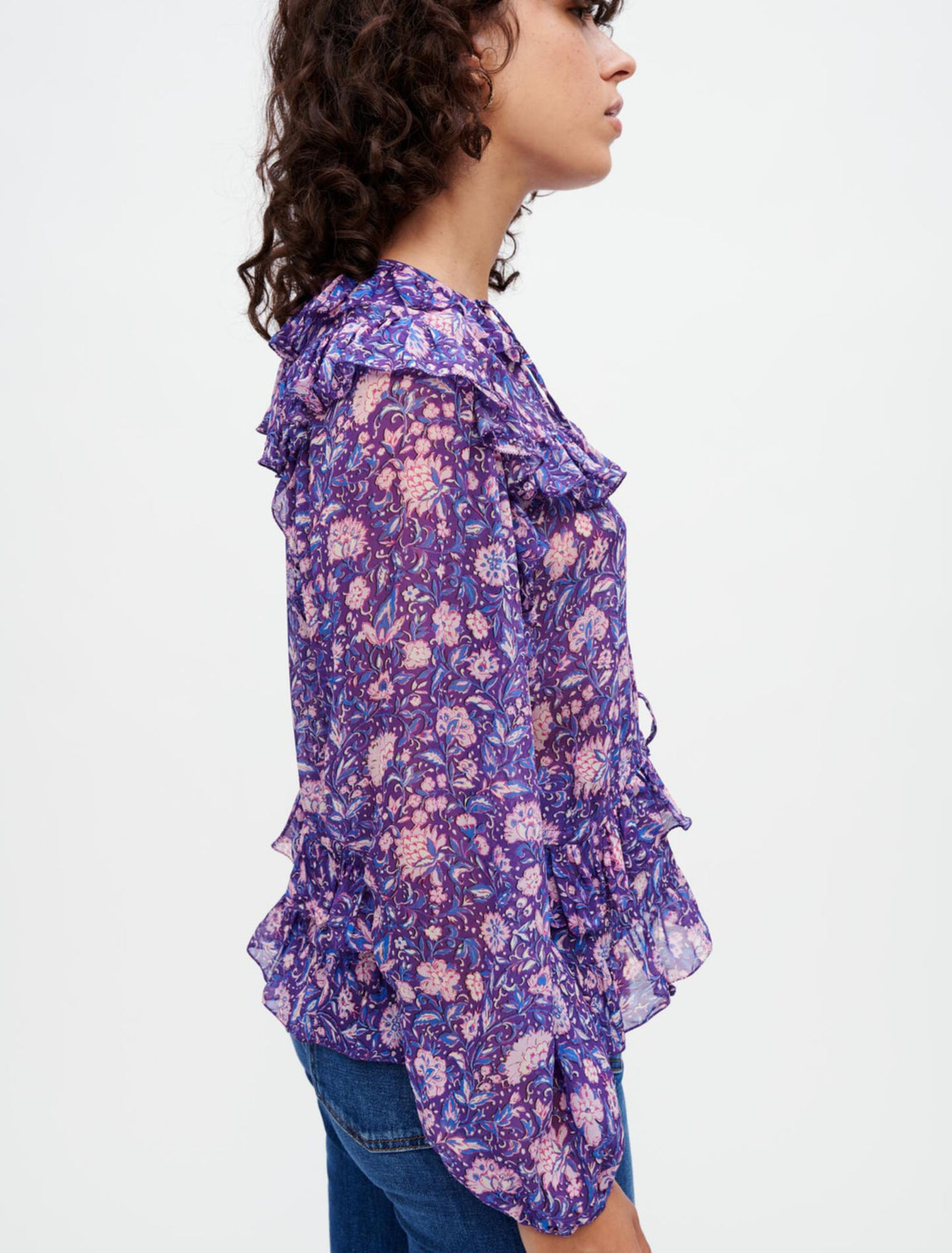 Top en viscose imprimée Dahlia