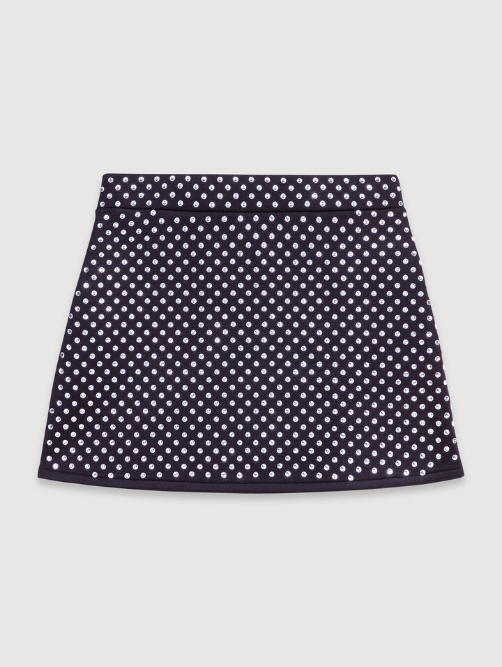 Jupe courte à strass