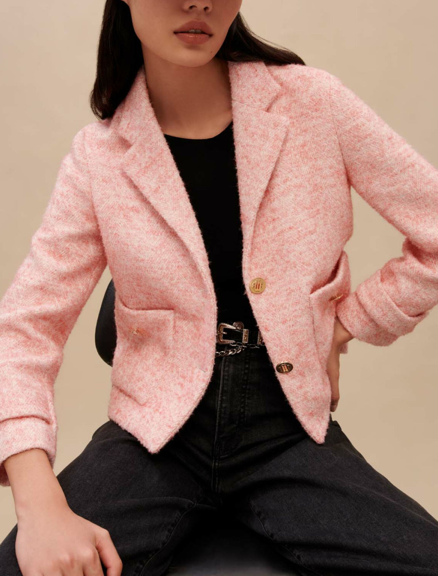 Veste de tailleur rose