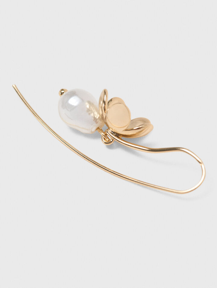 Boucles d&rsquo;oreilles fines &agrave; fleur