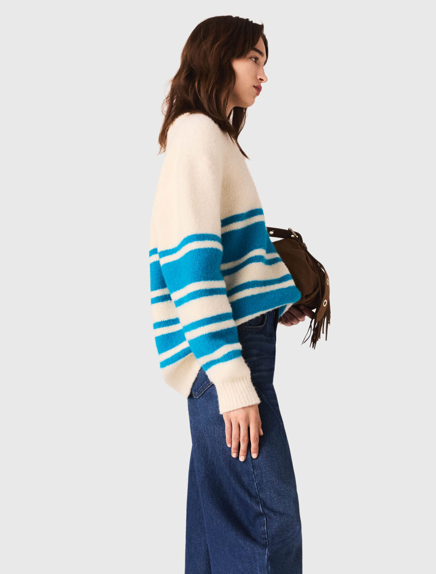 Pull ample en laine melangé