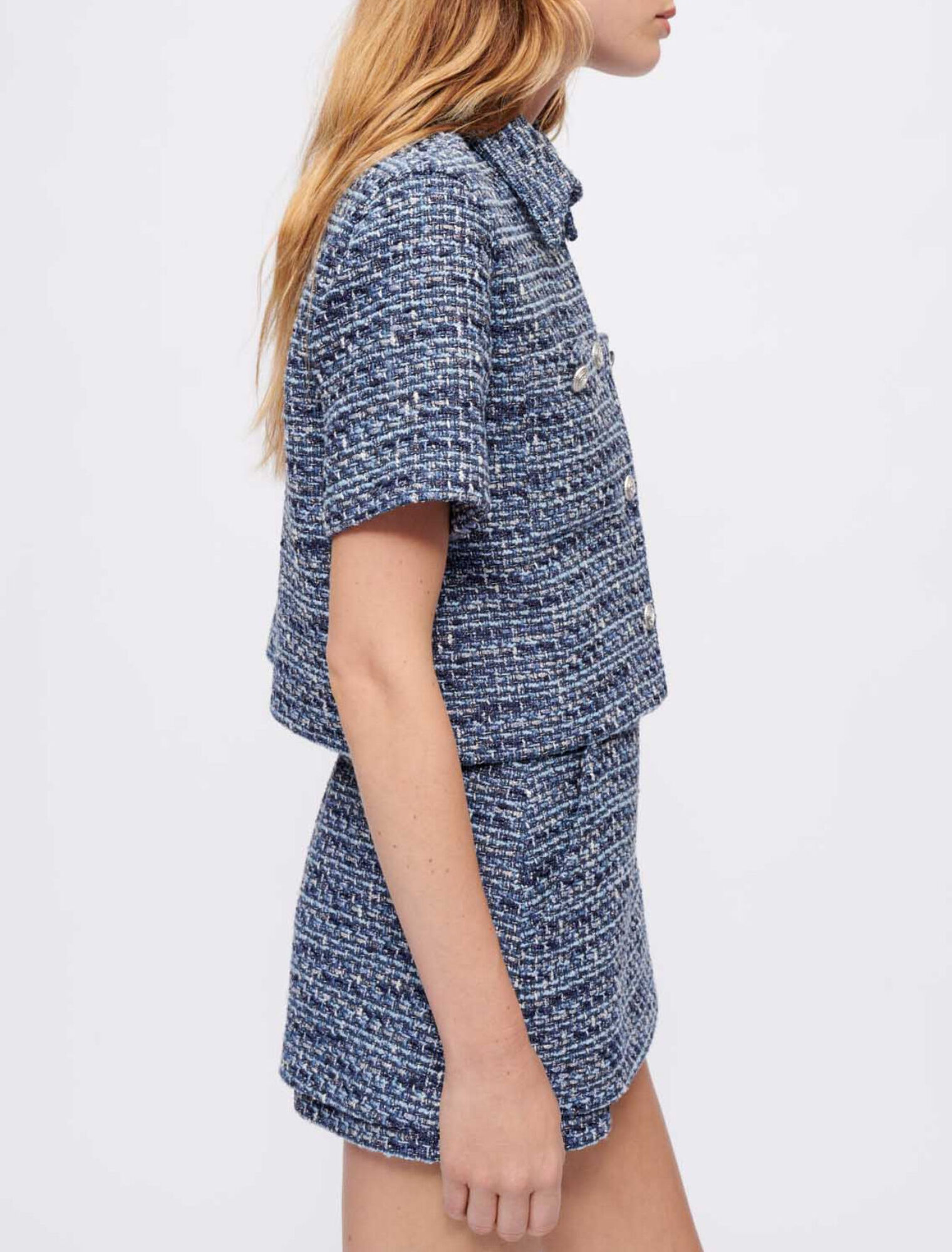 Chemise en tweed chiné
