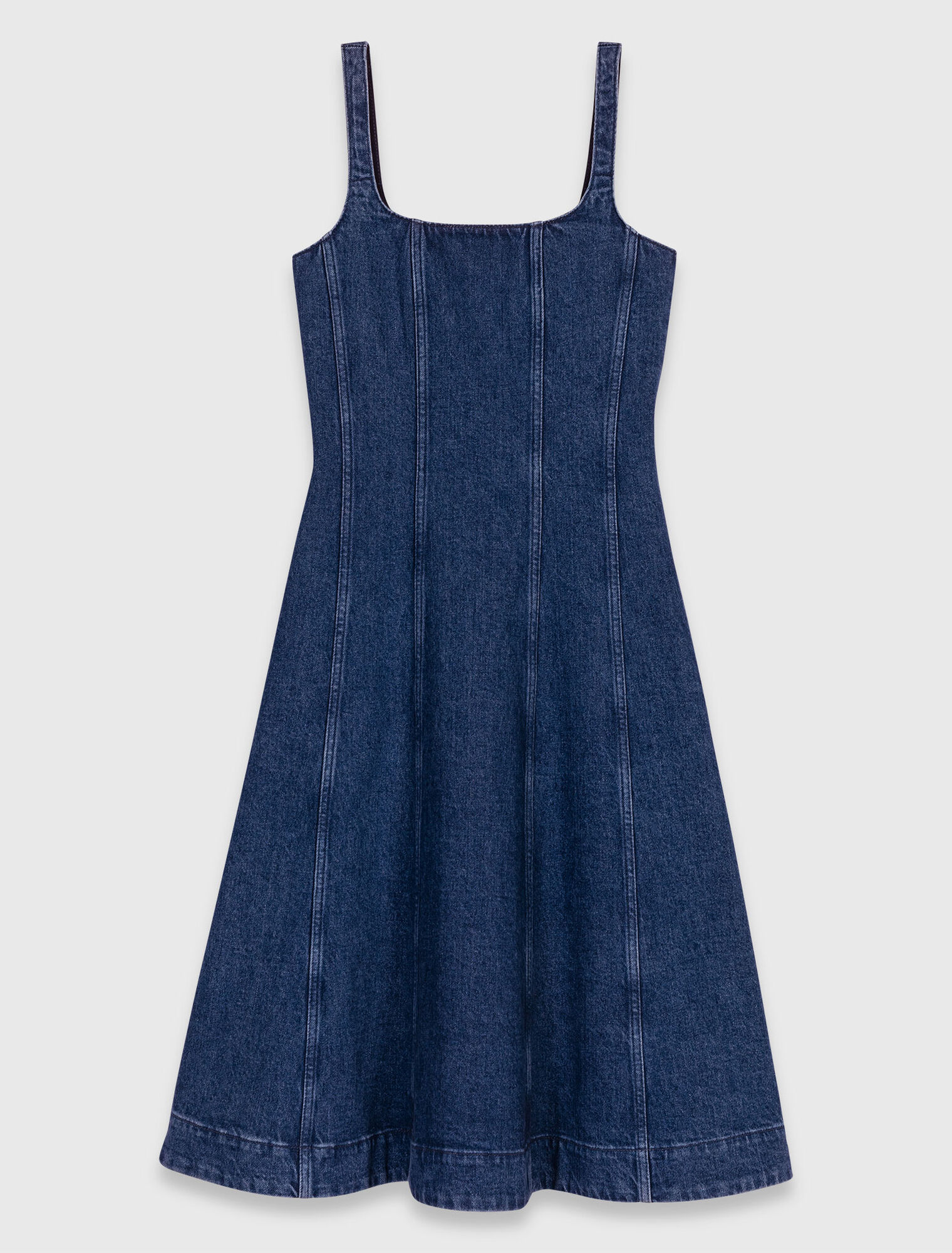 Robe babydoll longue en denim