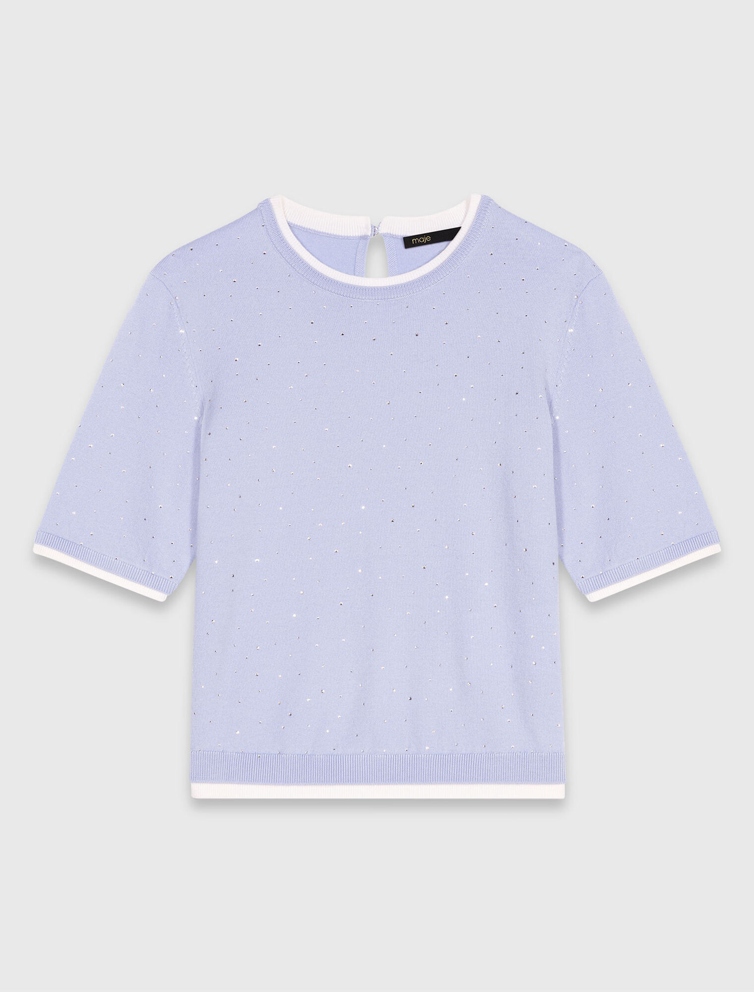 Pull 100% laine à manches courtes