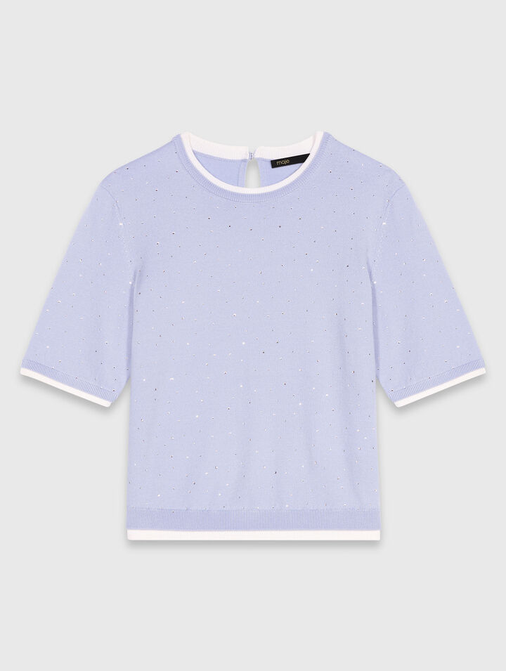 Pull 100% laine avec strass 
