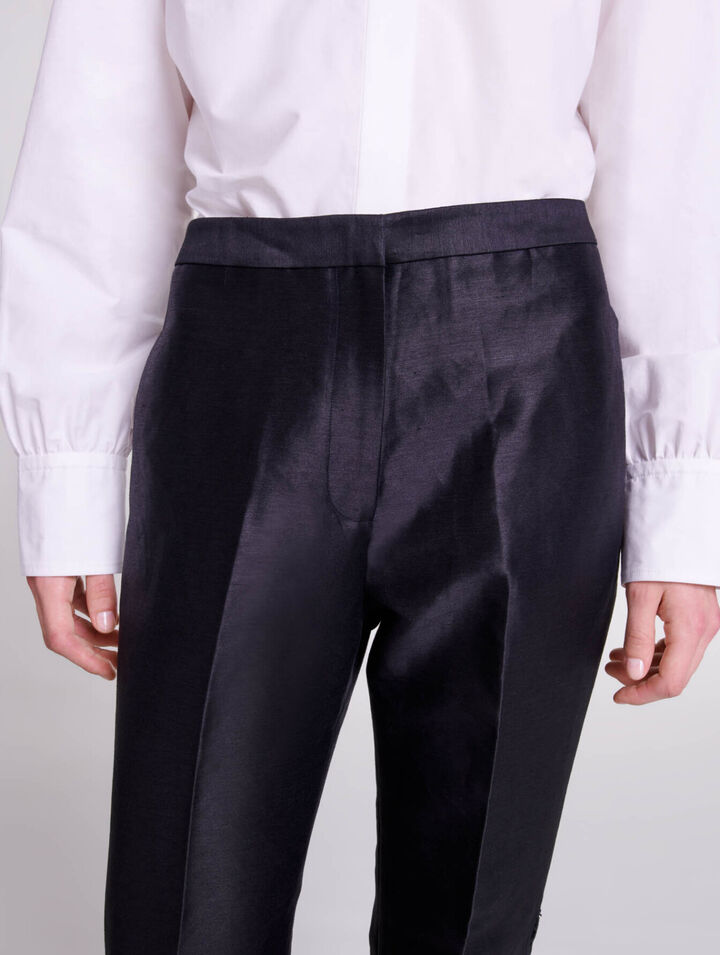 Pantalon évasé ajouré