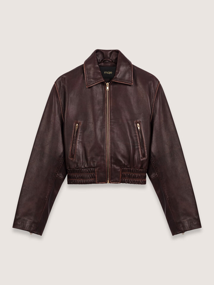 Blouson en cuir vintage
