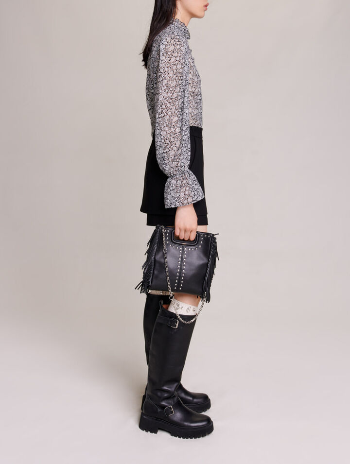 Short jupe en cr&ecirc;pe