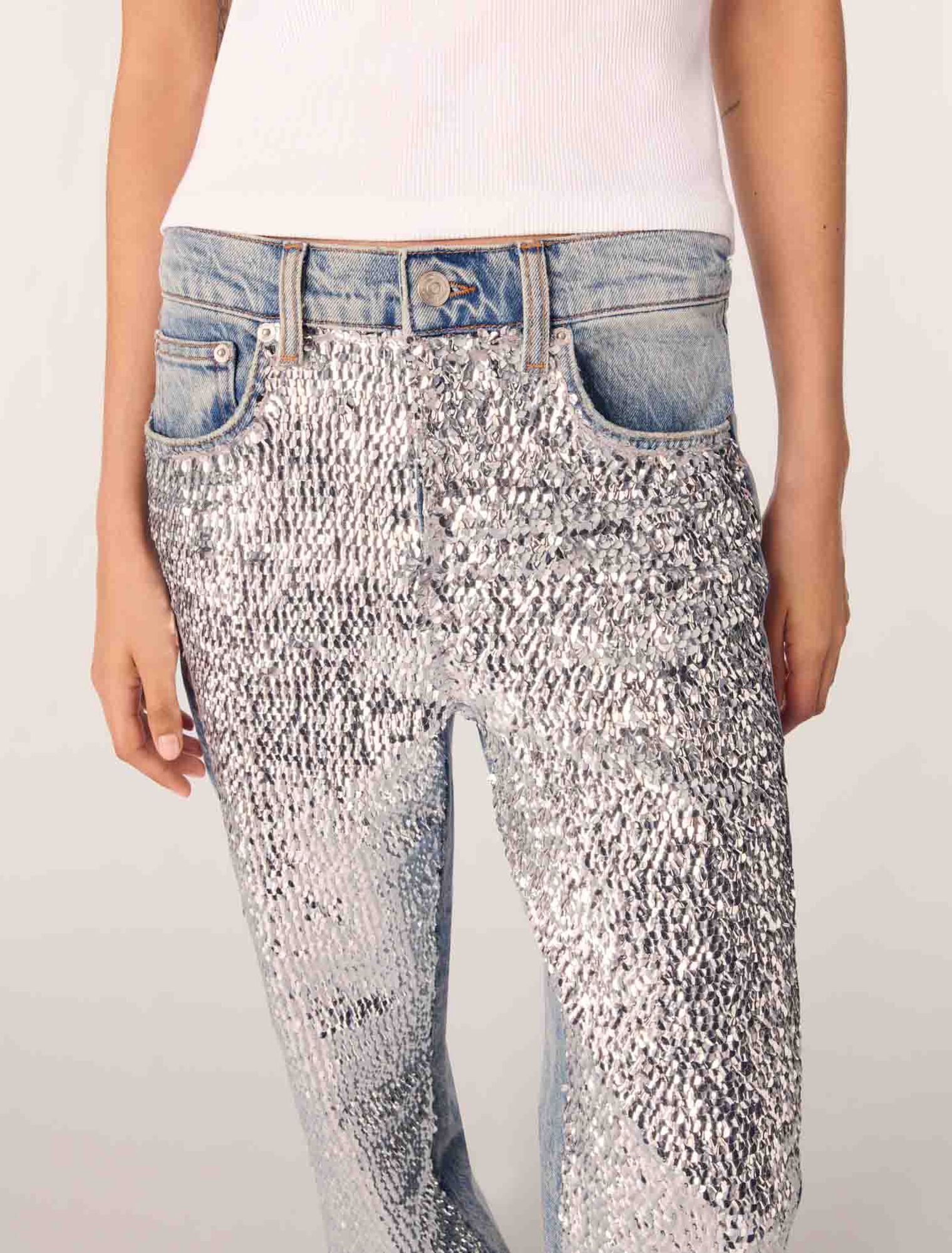 Jean à sequins
