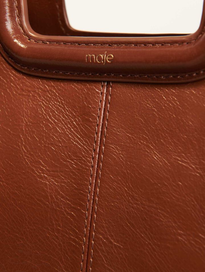 Sac M en cuir craquelé