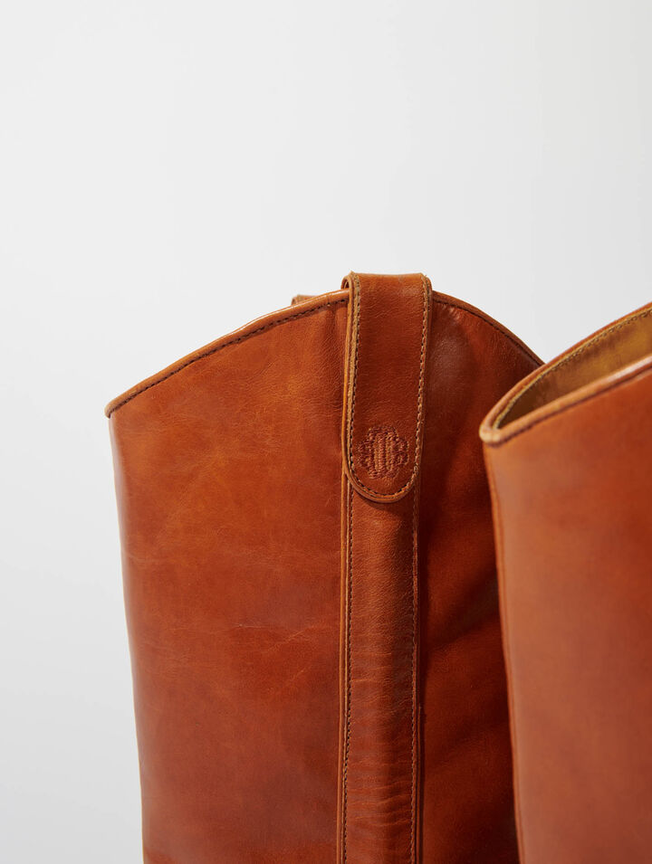Bottes western en cuir
