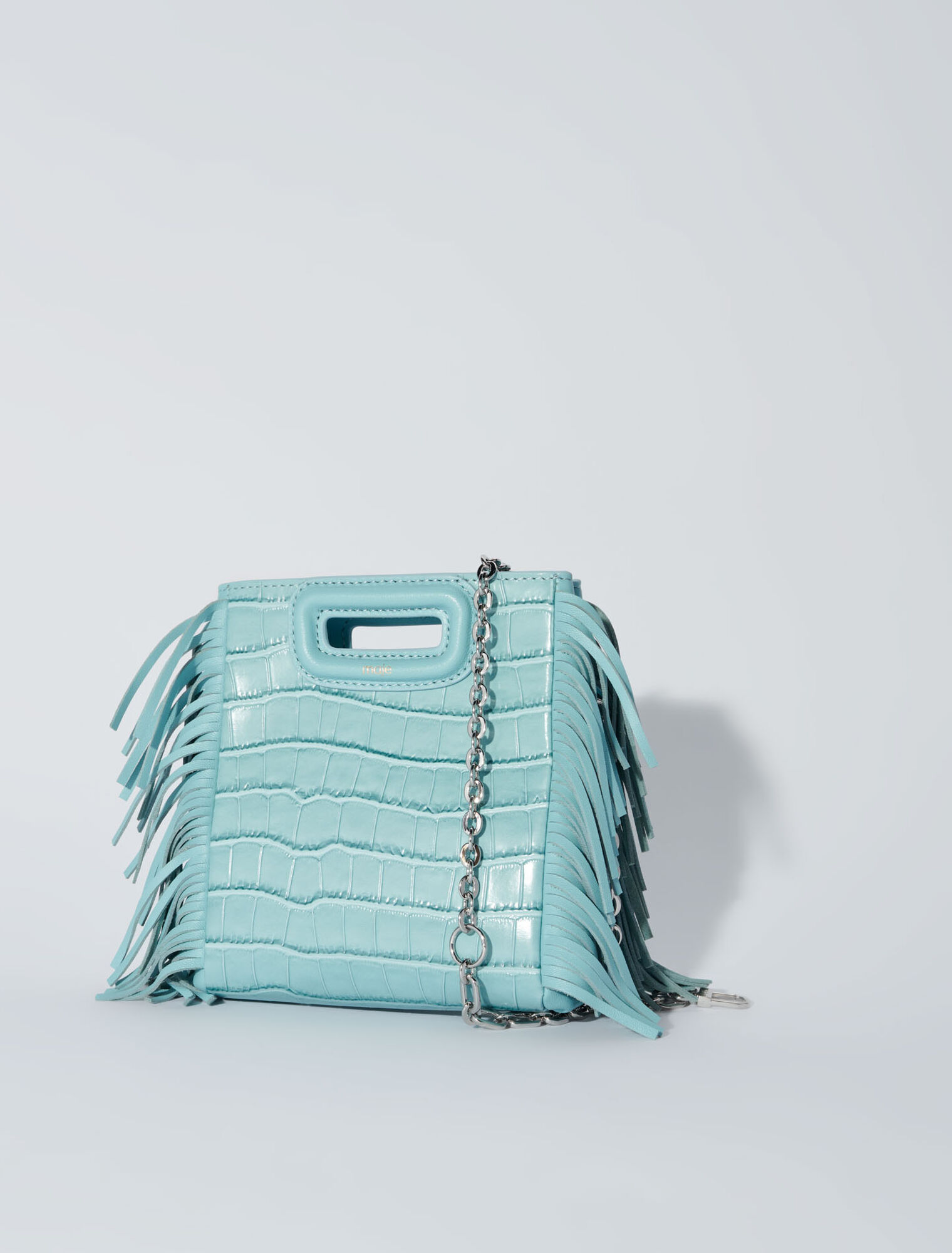Sac M Mini en cuir effet croco