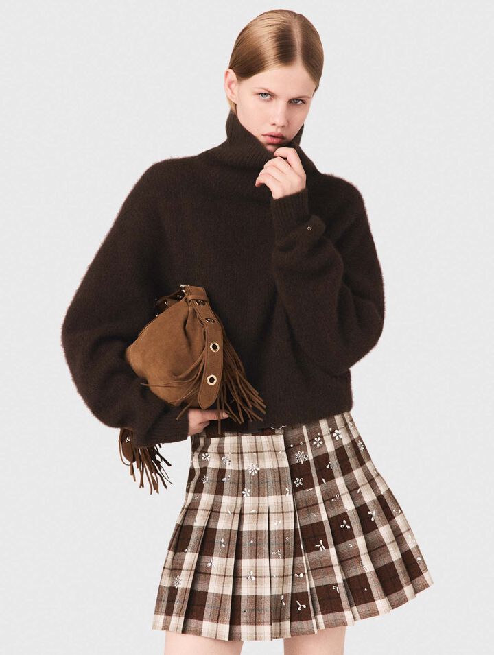 Pull à col roulé en mélange de yak