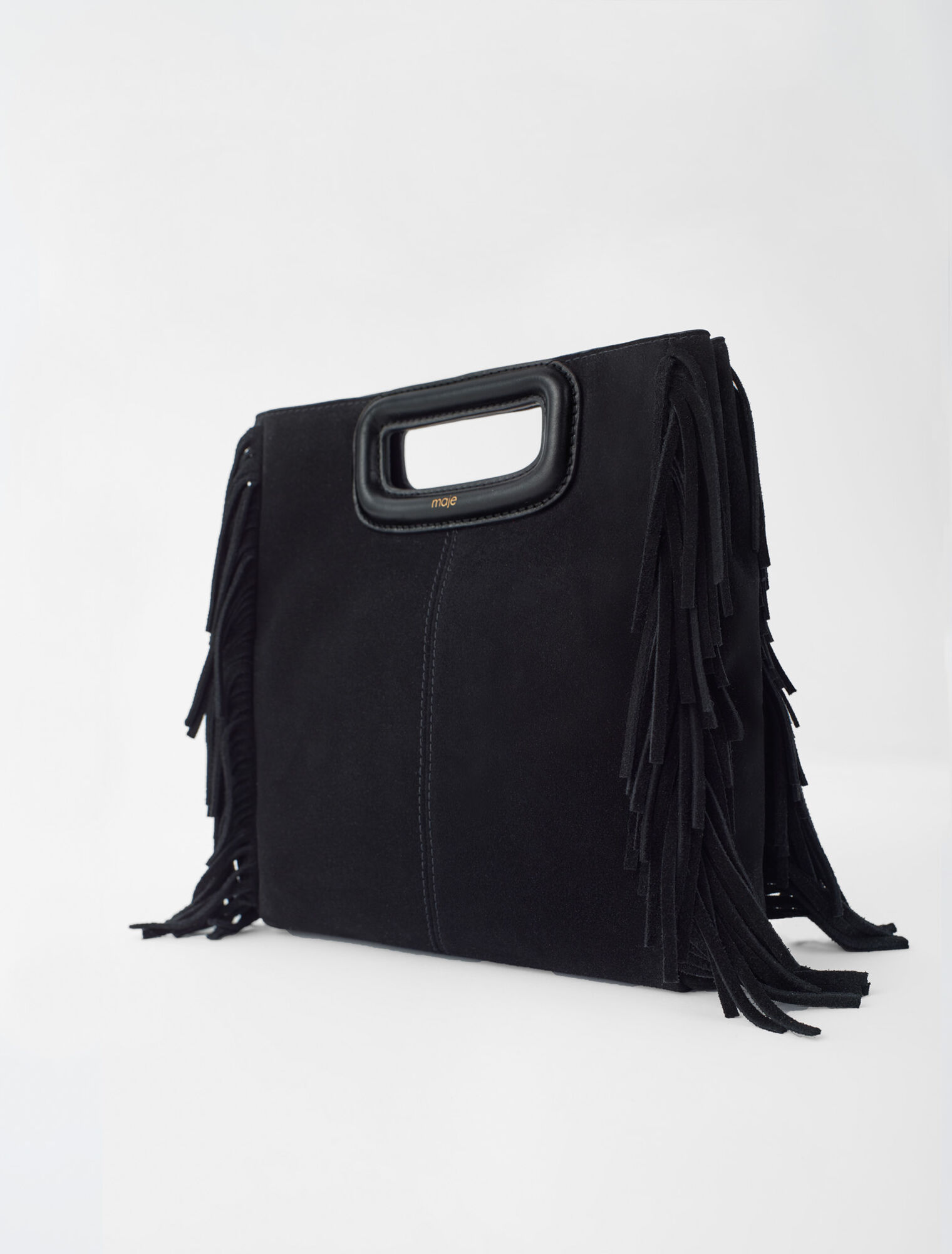 Sac M à franges en suède