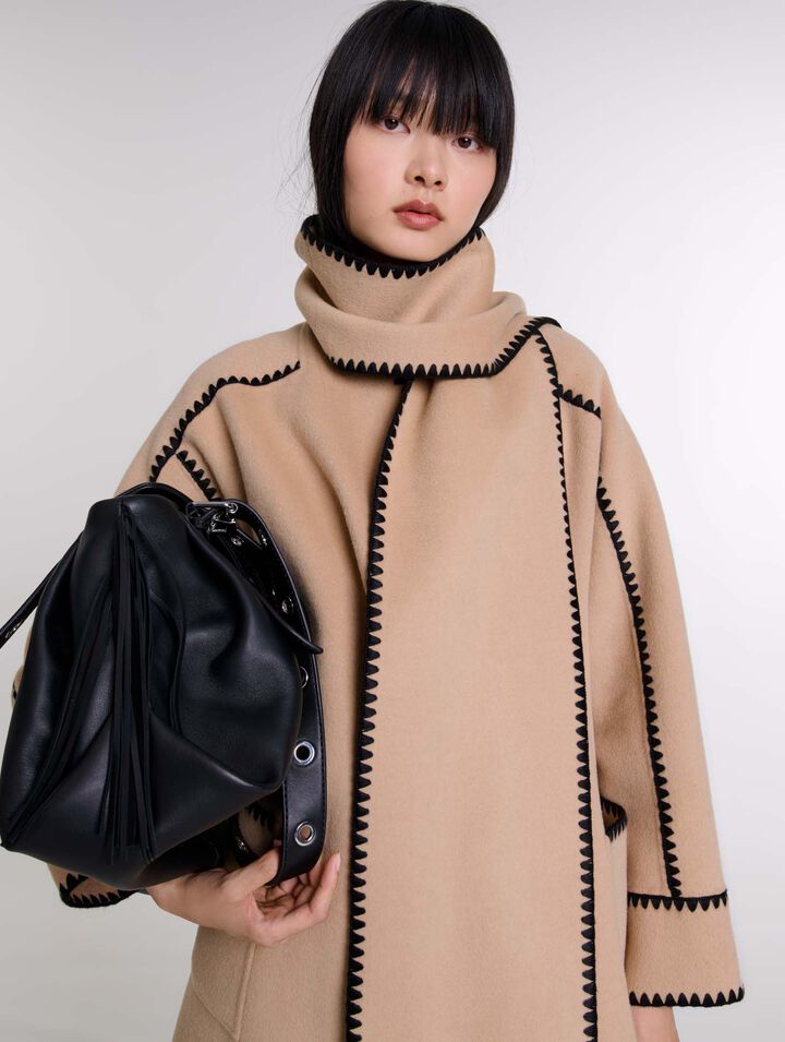 Manteau bicolore double face