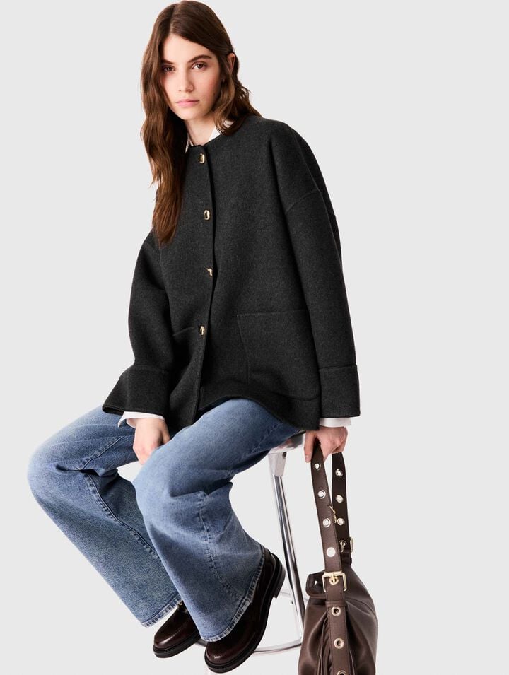 Manteau echarpe amovible