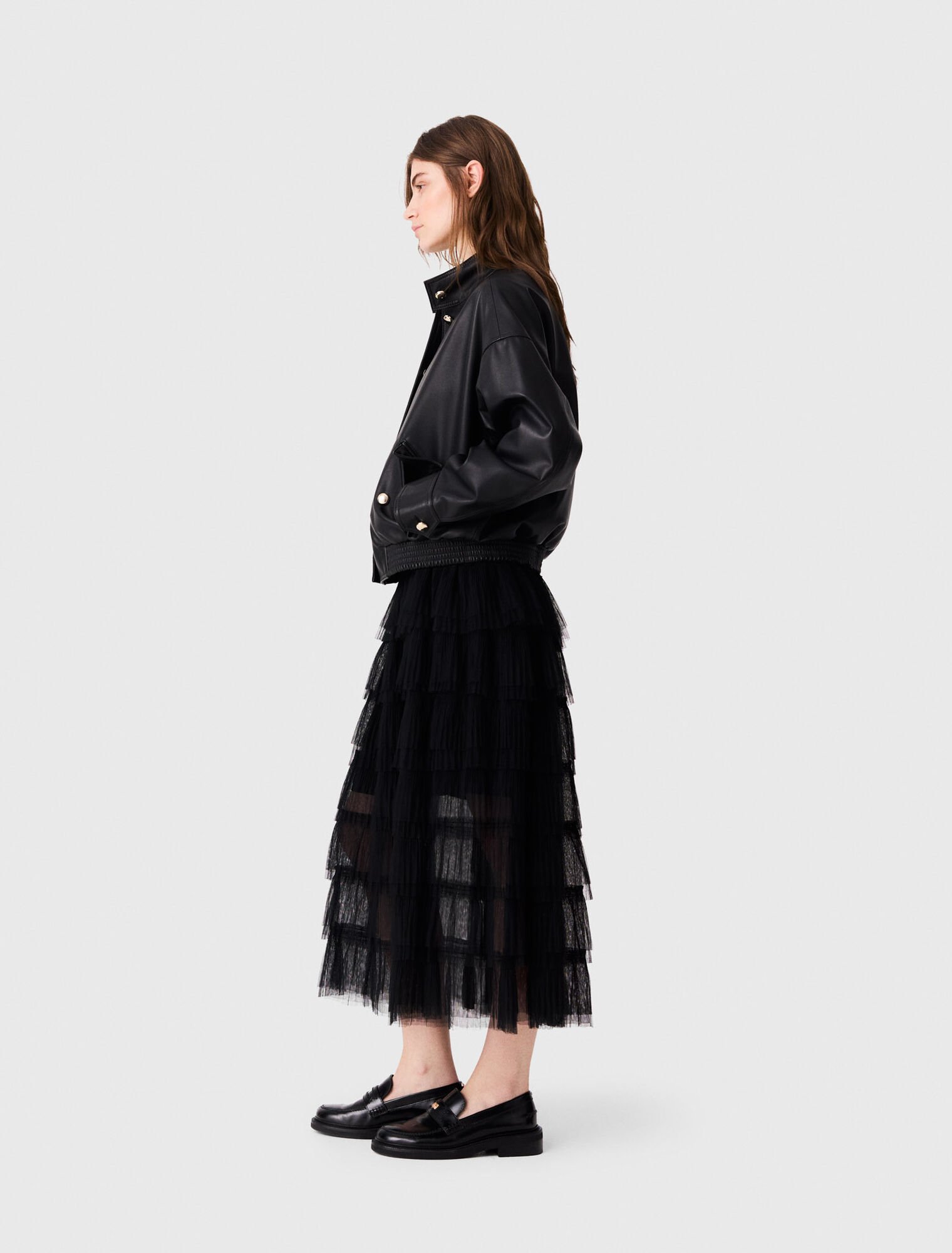 Jupe midi en tulle