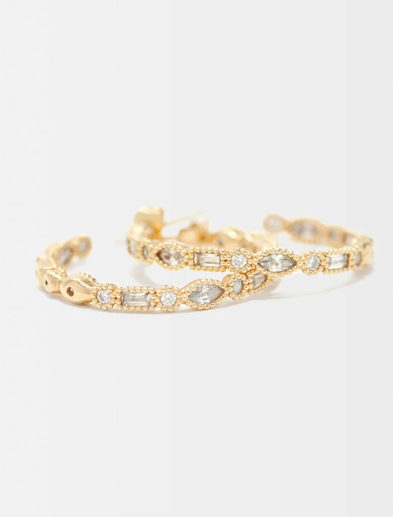 Boucles d'oreilles créoles à strass