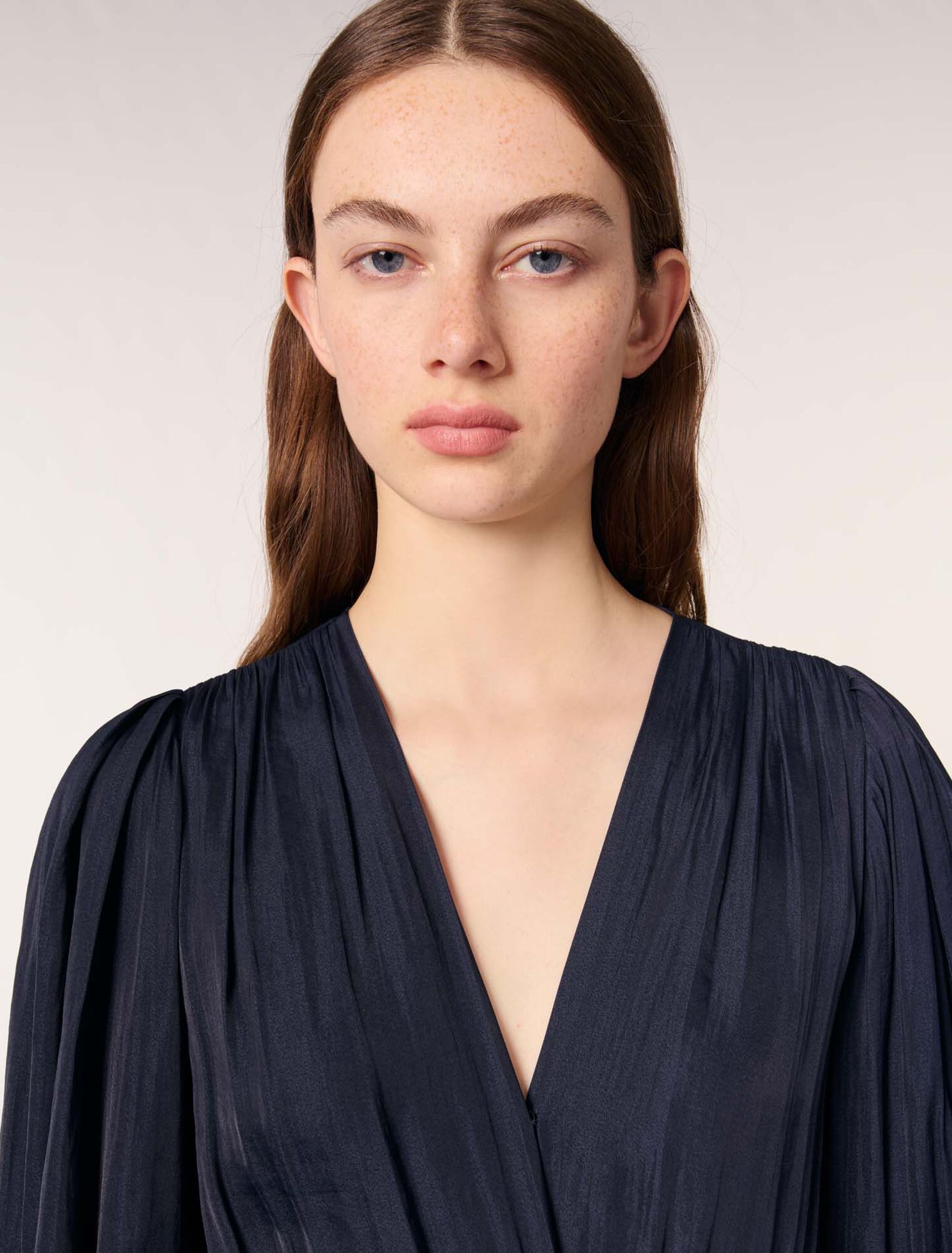 Robe longue à volants