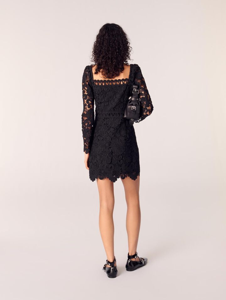 Robe courte en guipure