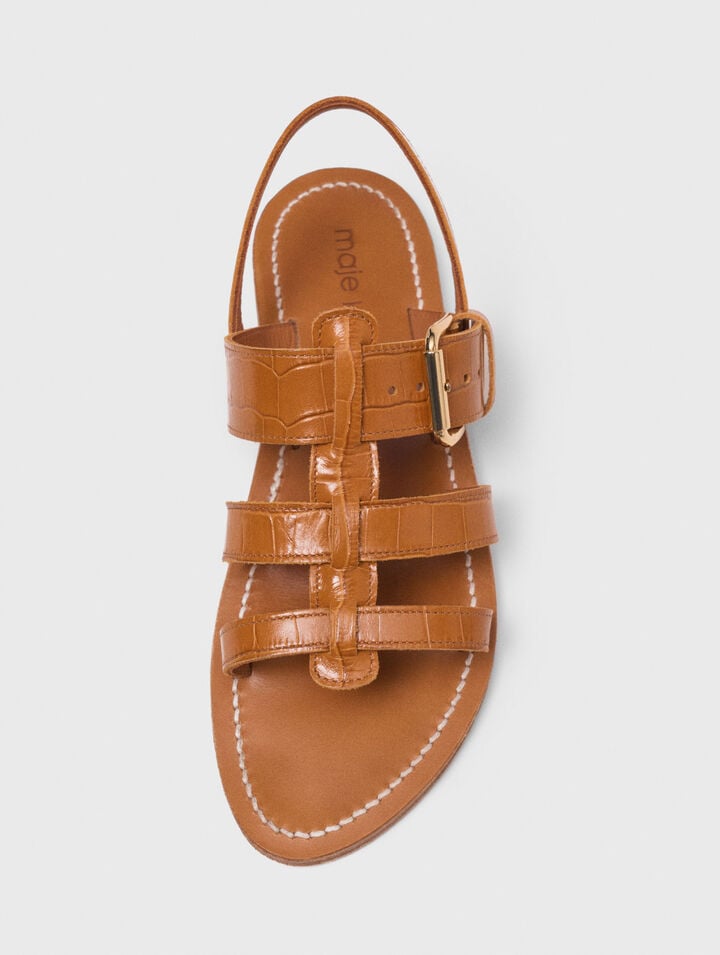 Sandales plates en cuir K.Jacques