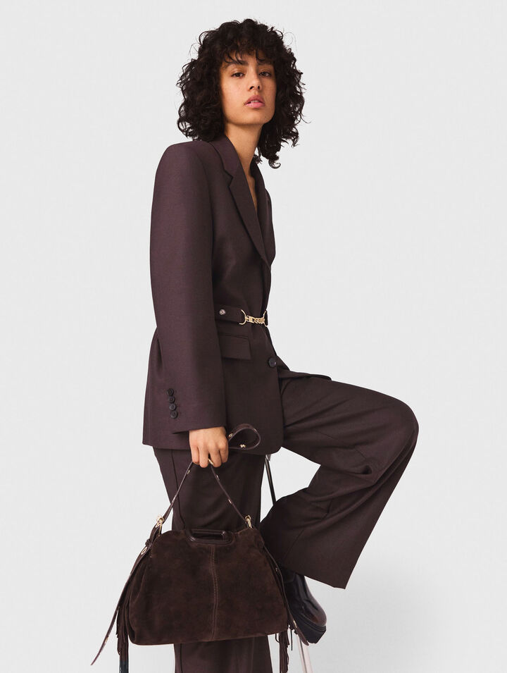 Veste de tailleur à ceinture
