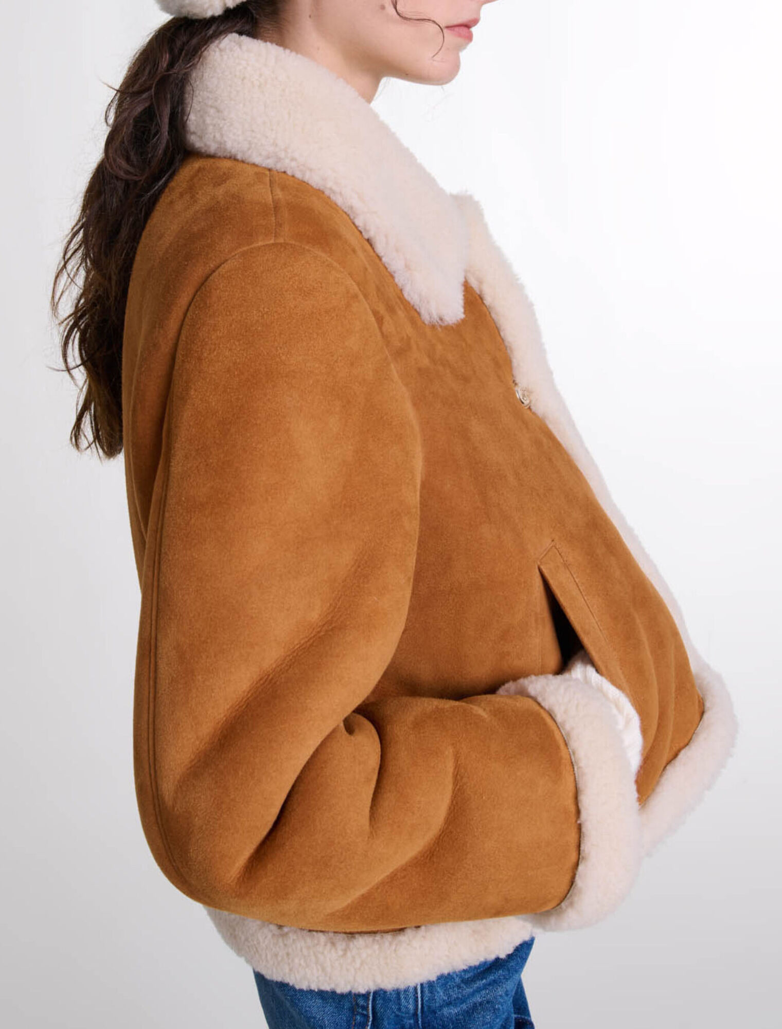Manteau fourr&eacute; effet mouton