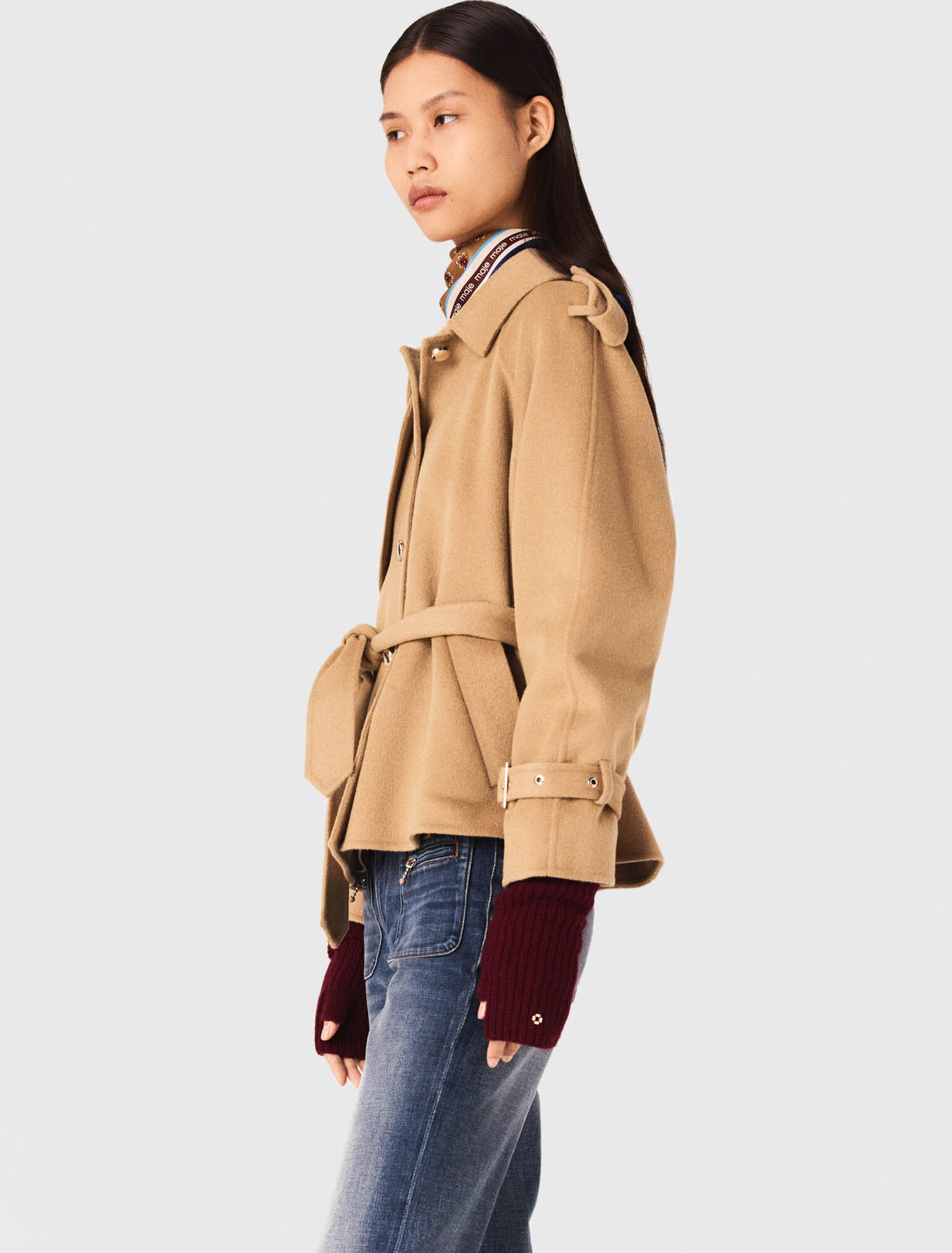 Manteau court double face